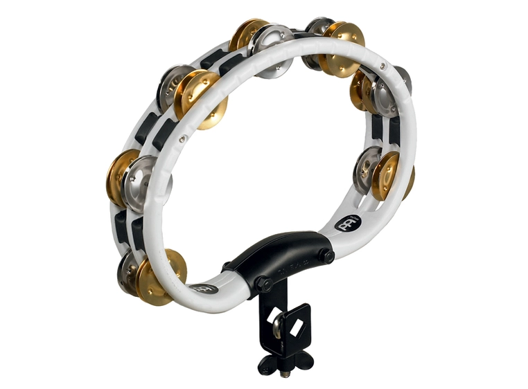 Meinl TMT-2-M-WH Tamburin, m/Feste, Nikkel/Brass, White (M) 